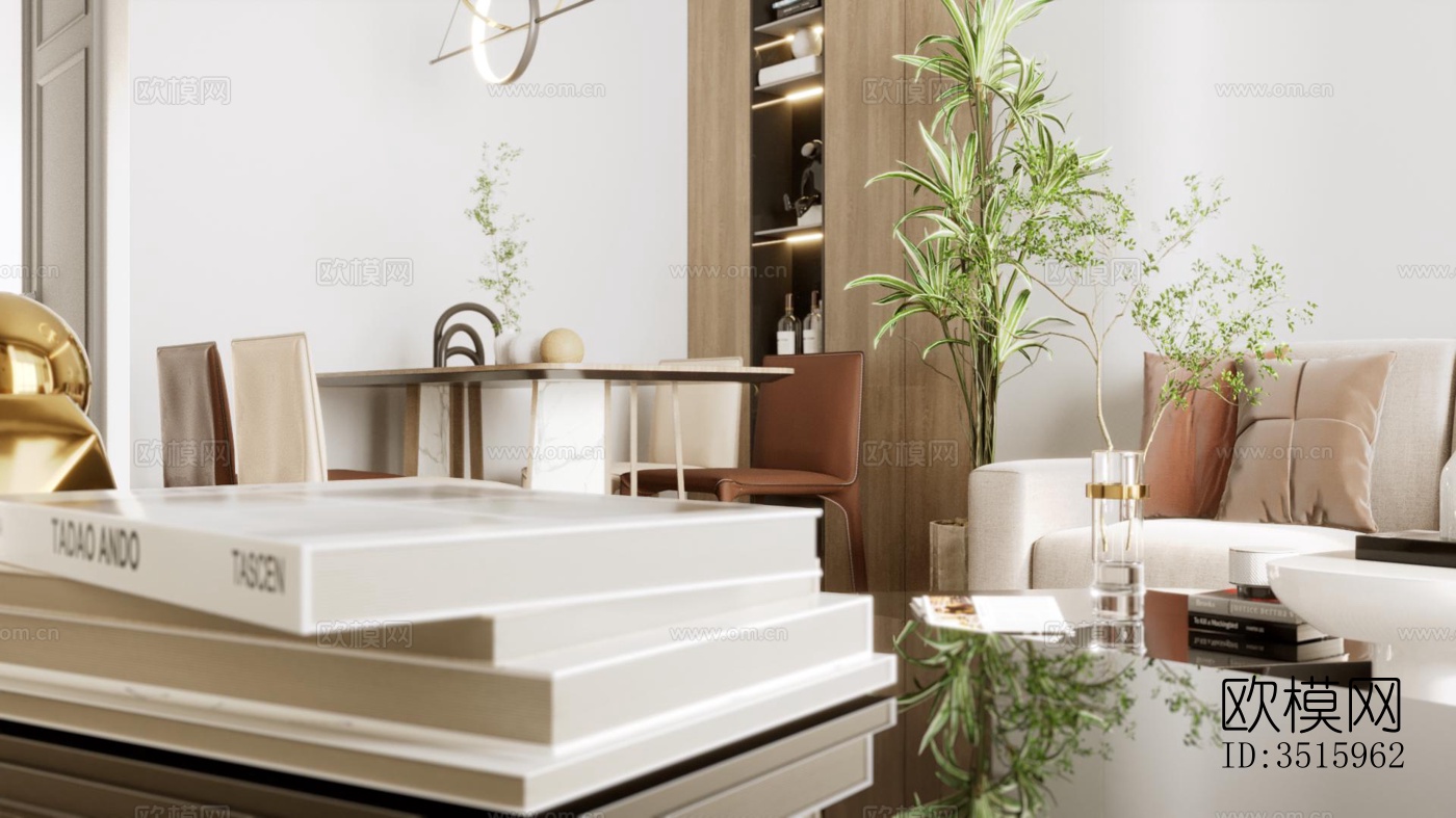 现代平层效果图下载（渲染图10）