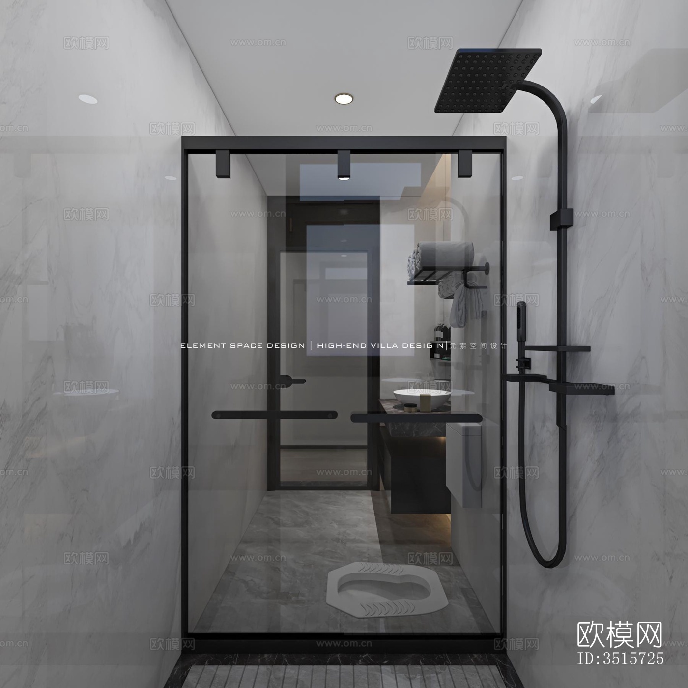 现代平层效果图下载（渲染图11）