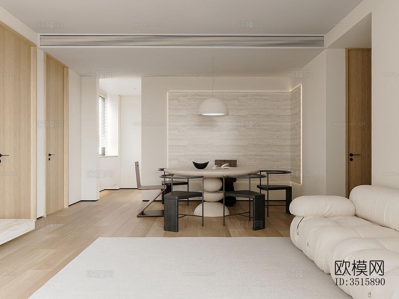 现代平层效果图下载（渲染图3）