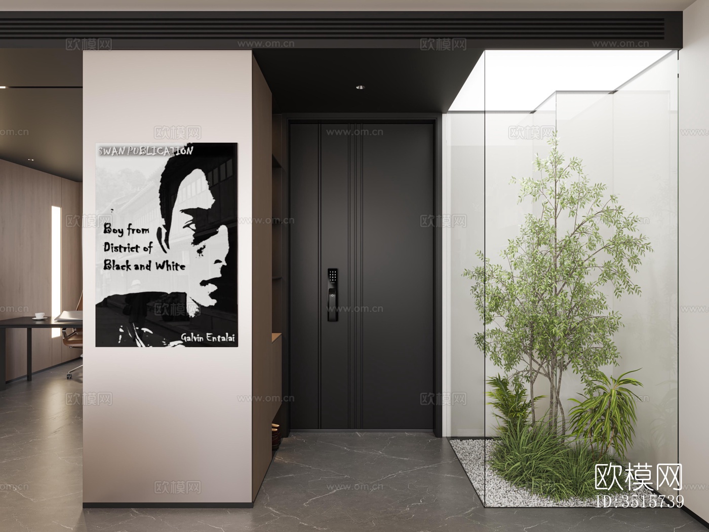 现代平层效果图下载（渲染图9）