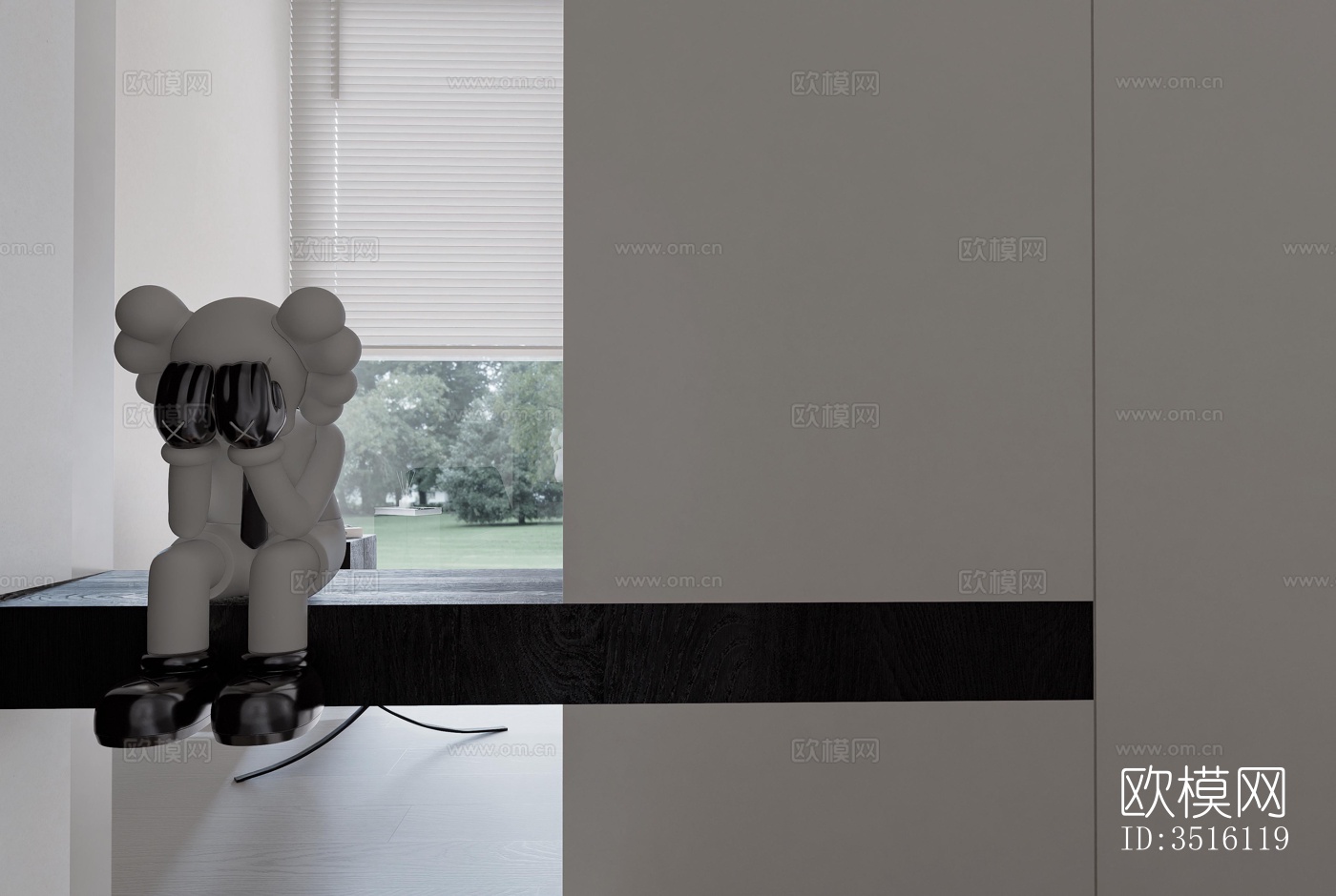 现代平层效果图下载（渲染图6）