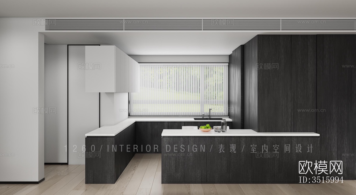 现代平层效果图下载（渲染图4）