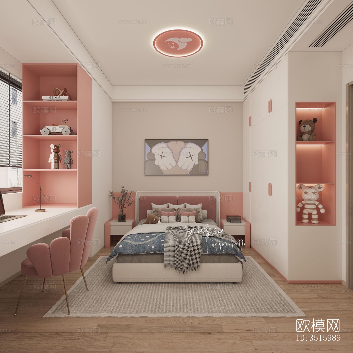 现代平层效果图下载（渲染图6）