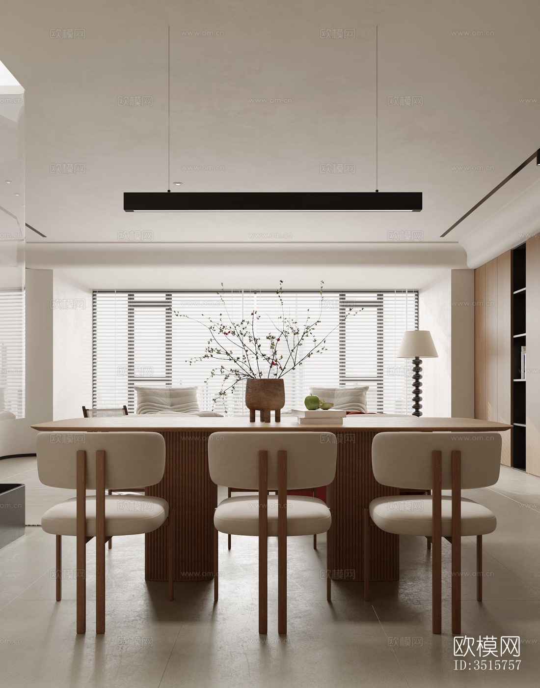 现代平层效果图下载（渲染图6）