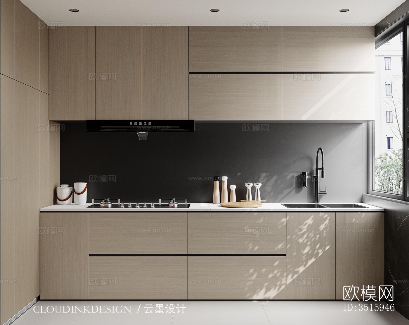 现代平层效果图下载（渲染图9）