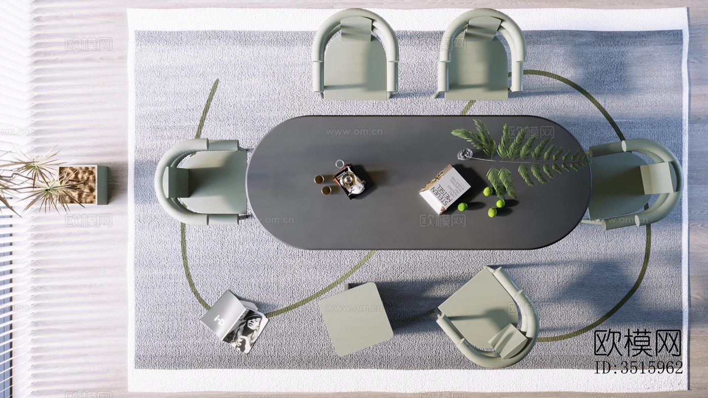 现代平层效果图下载（渲染图6）