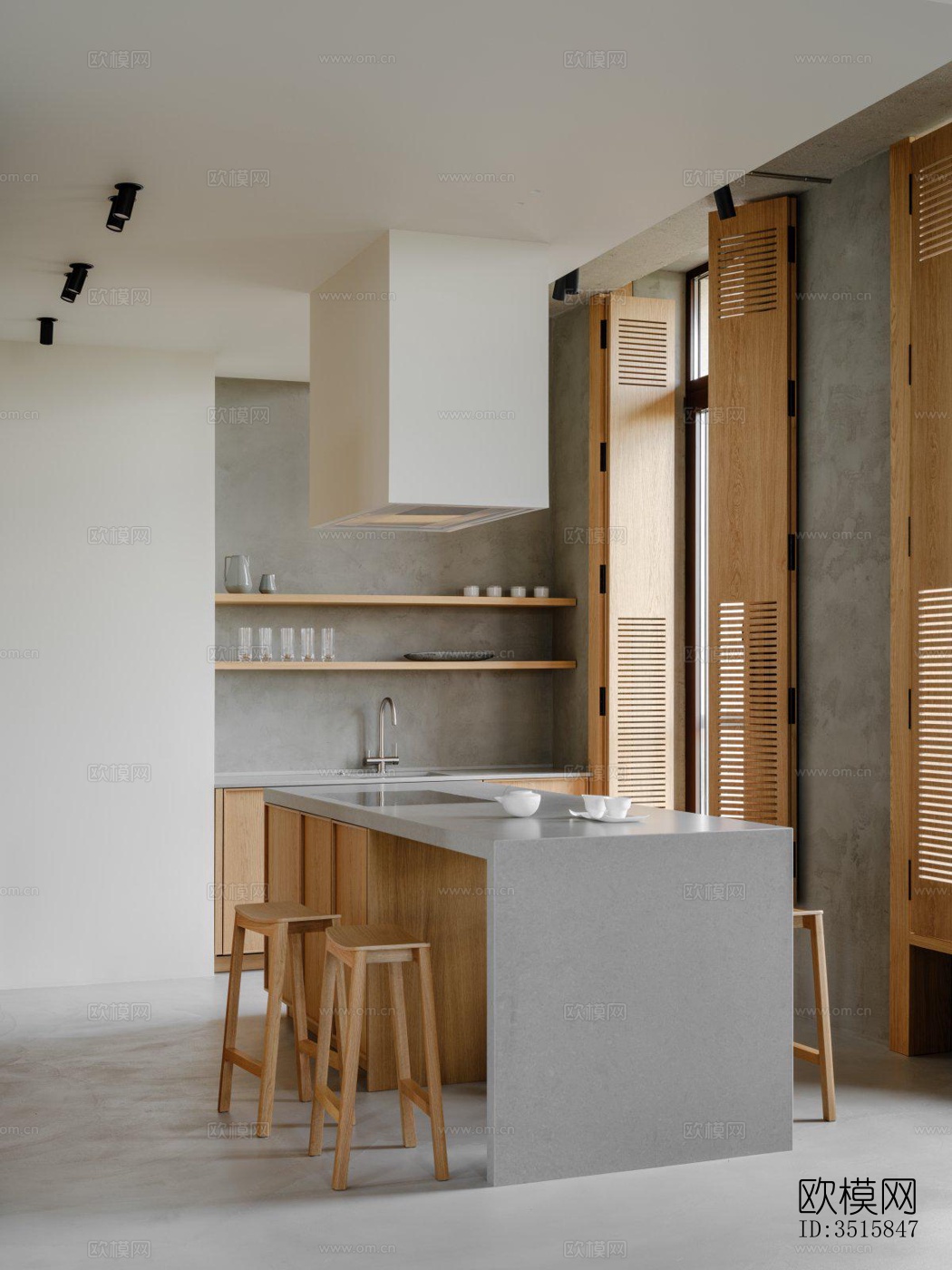 现代平层效果图下载（渲染图18）