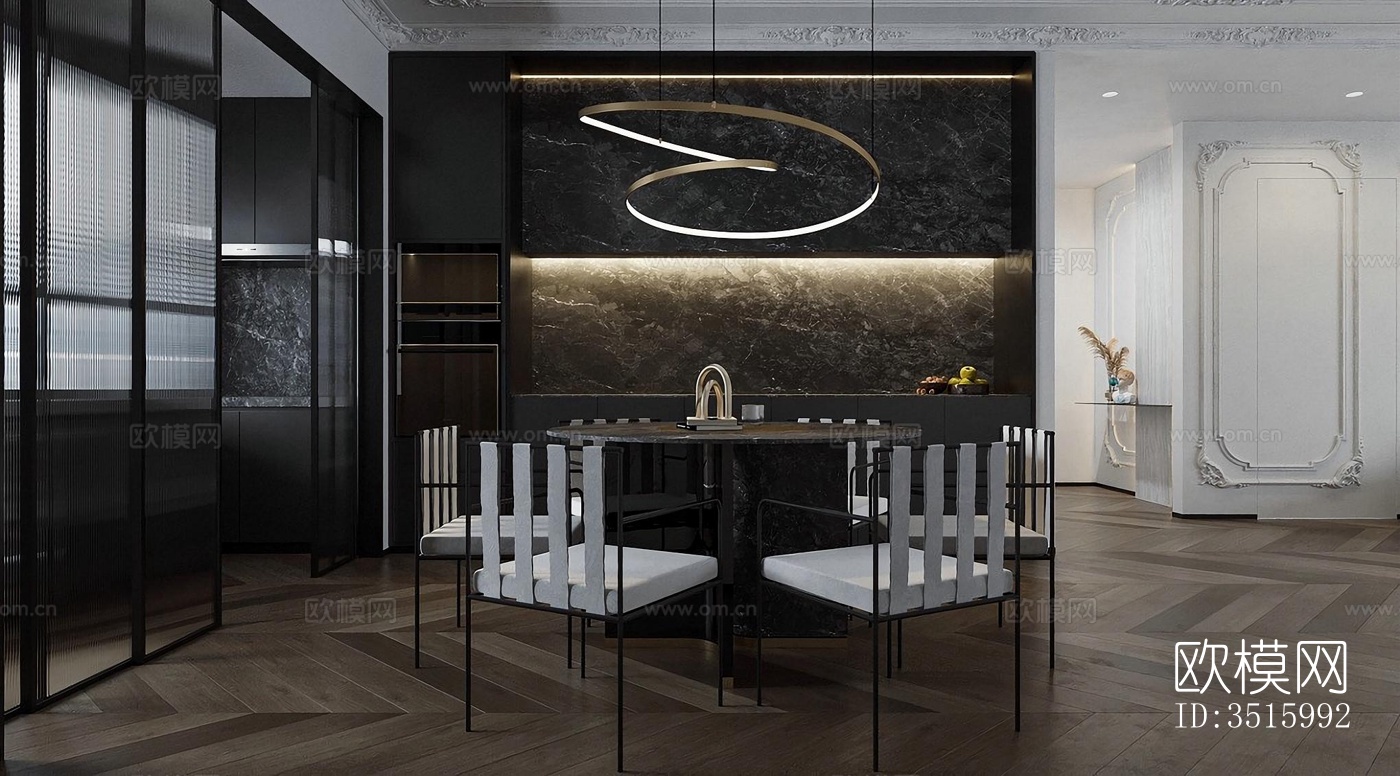 现代平层效果图下载（渲染图5）