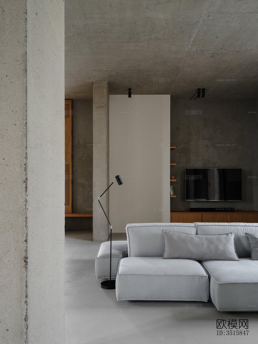 现代平层效果图下载（渲染图16）