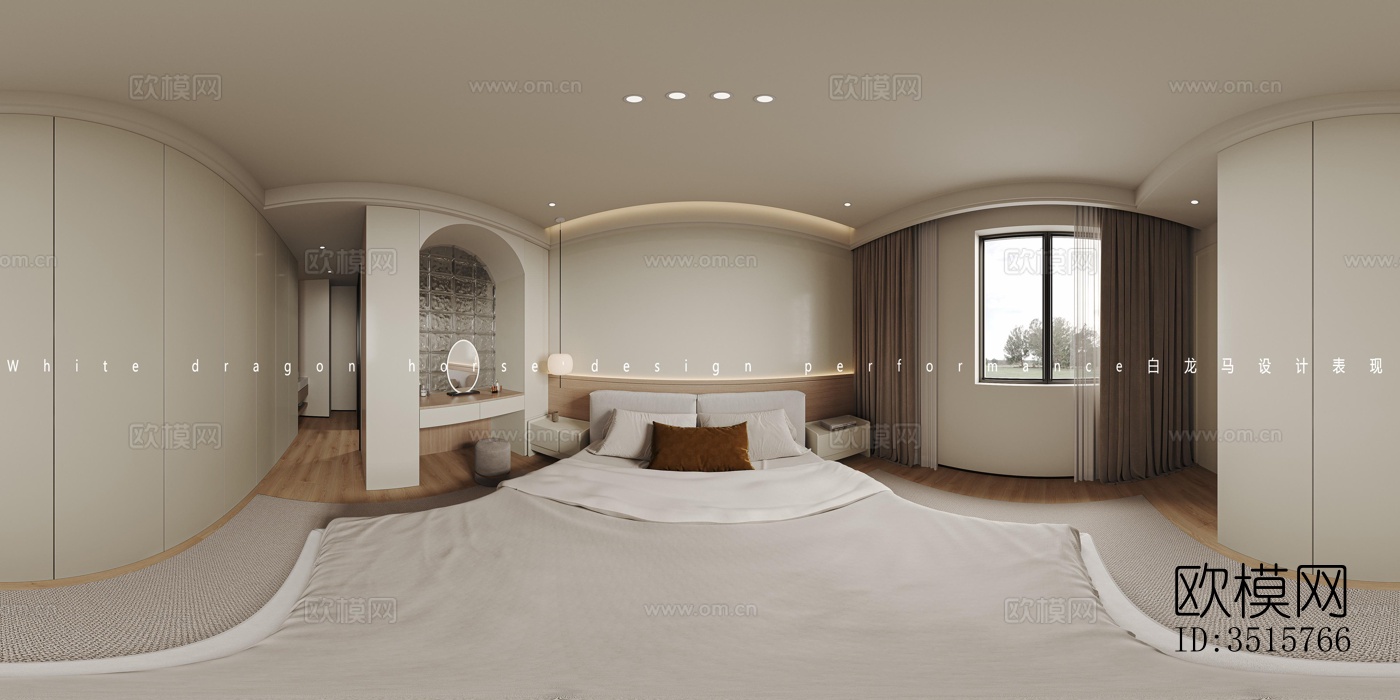 现代平层效果图下载（渲染图4）