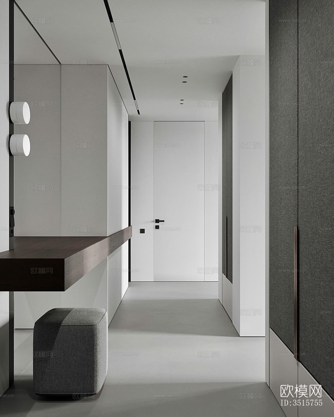 现代平层效果图下载（渲染图1）