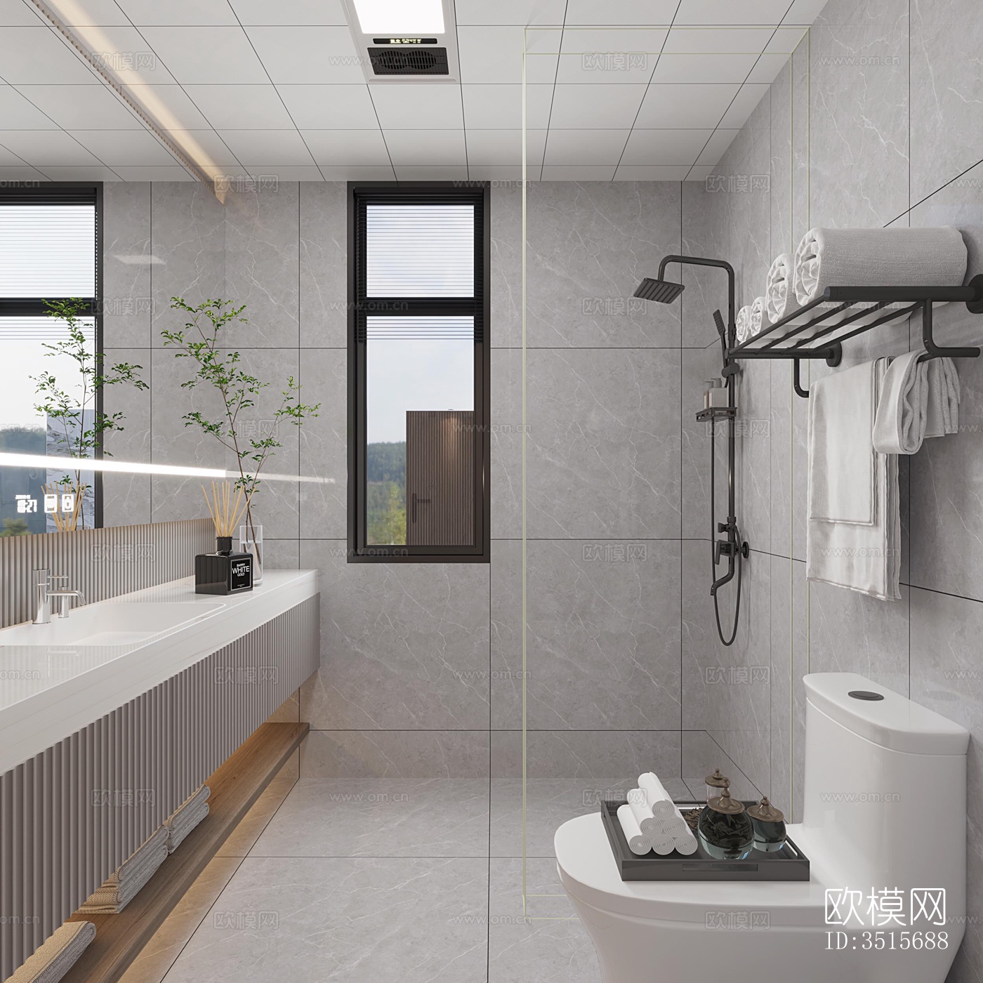 现代平层效果图下载（渲染图6）