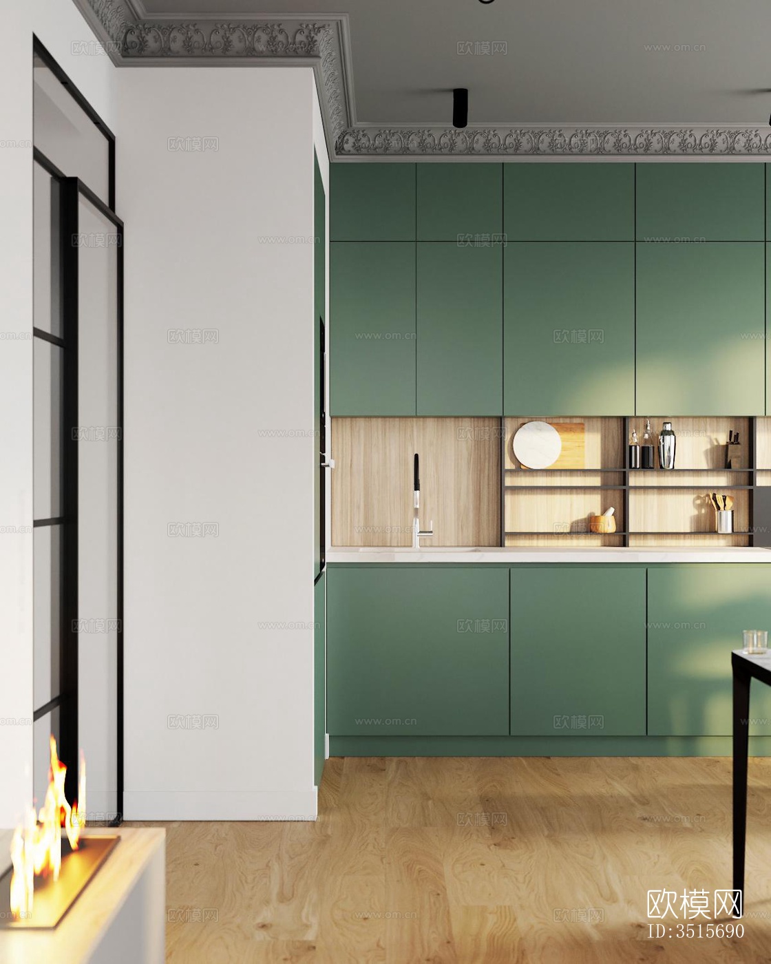 现代平层效果图下载（渲染图13）