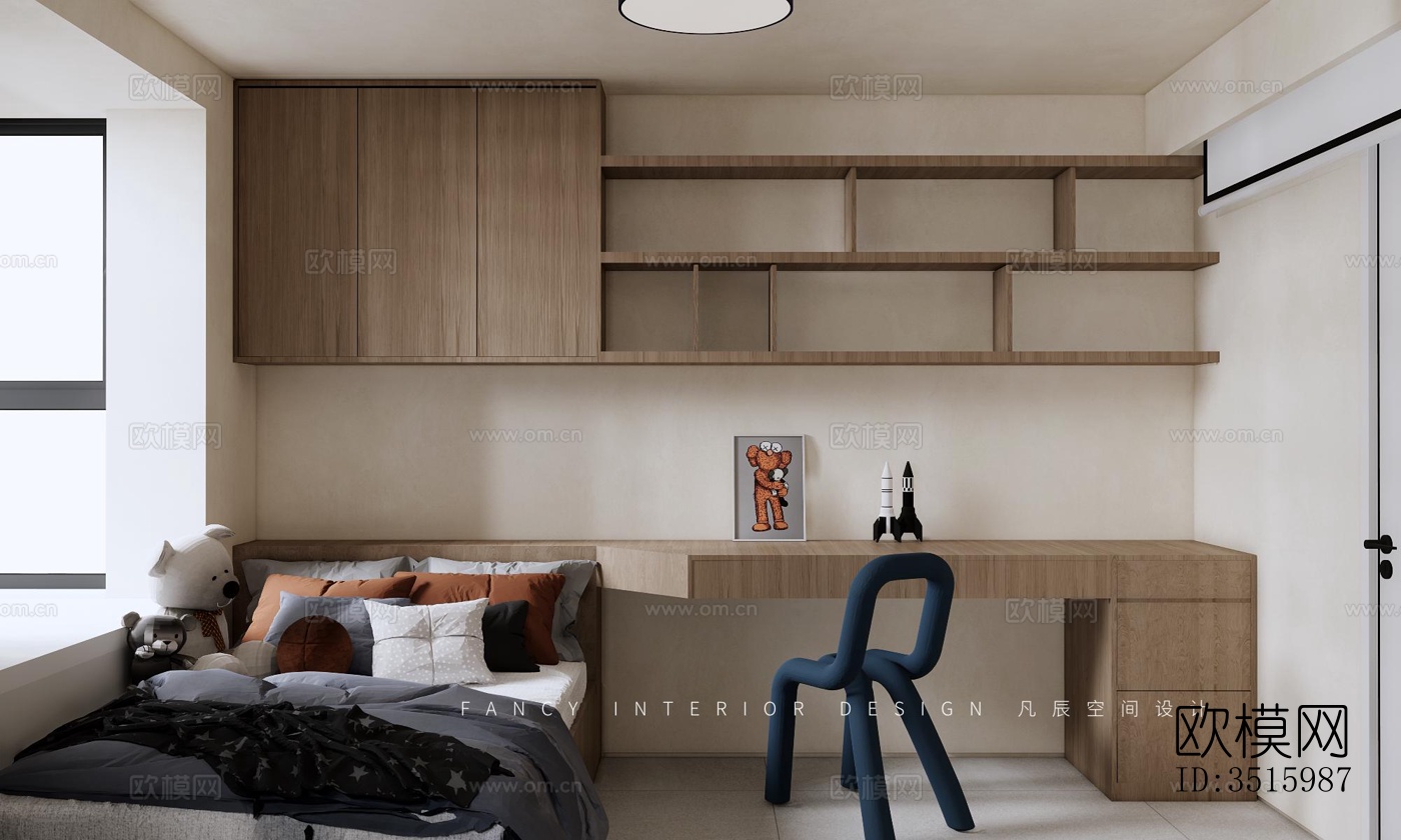 现代平层效果图下载（渲染图17）