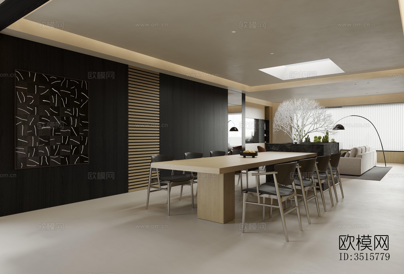 现代平层效果图下载（渲染图5）