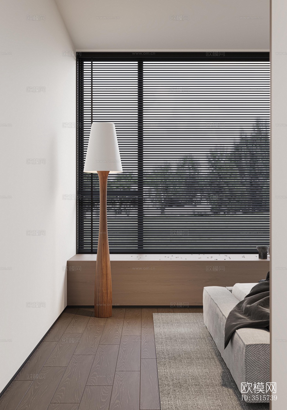 现代平层效果图下载（渲染图3）