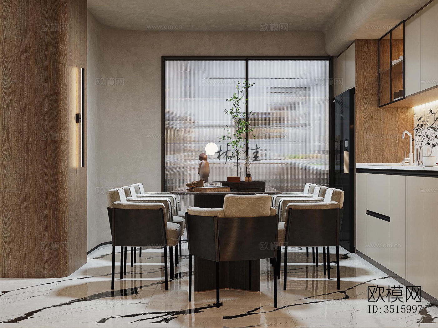 现代平层效果图下载（渲染图9）