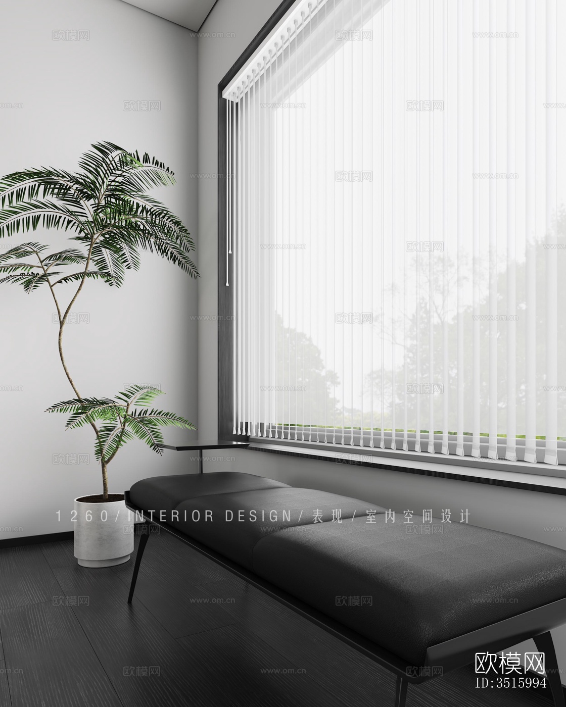 现代平层效果图下载（渲染图8）