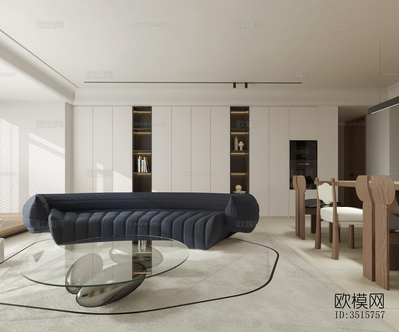 现代平层效果图下载（渲染图2）