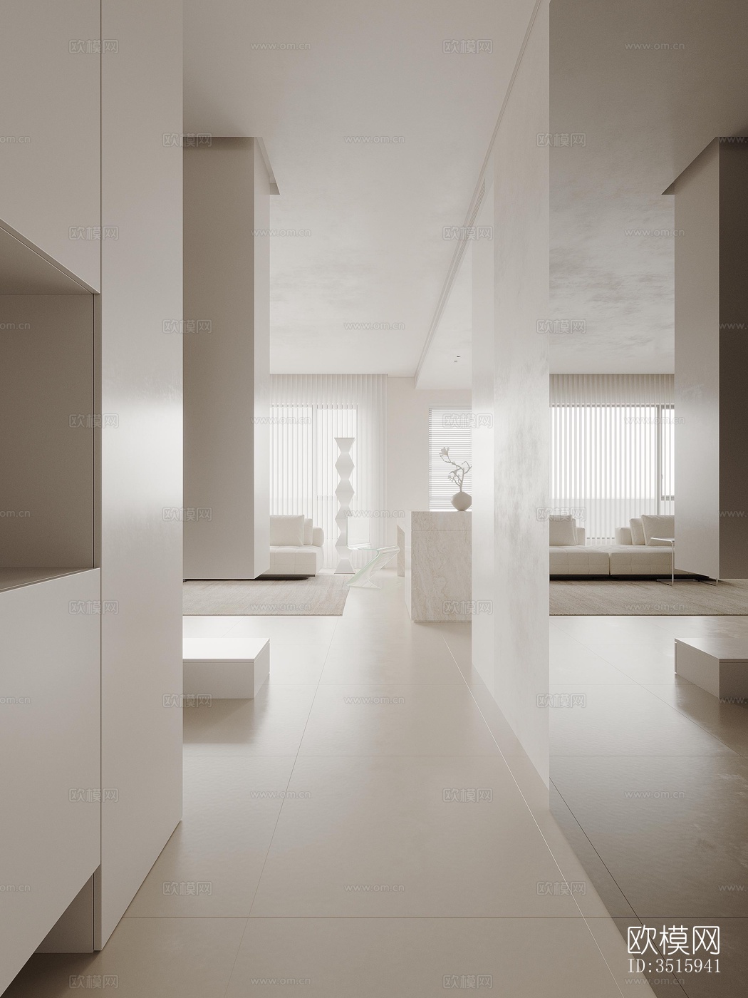 现代平层效果图下载（渲染图4）