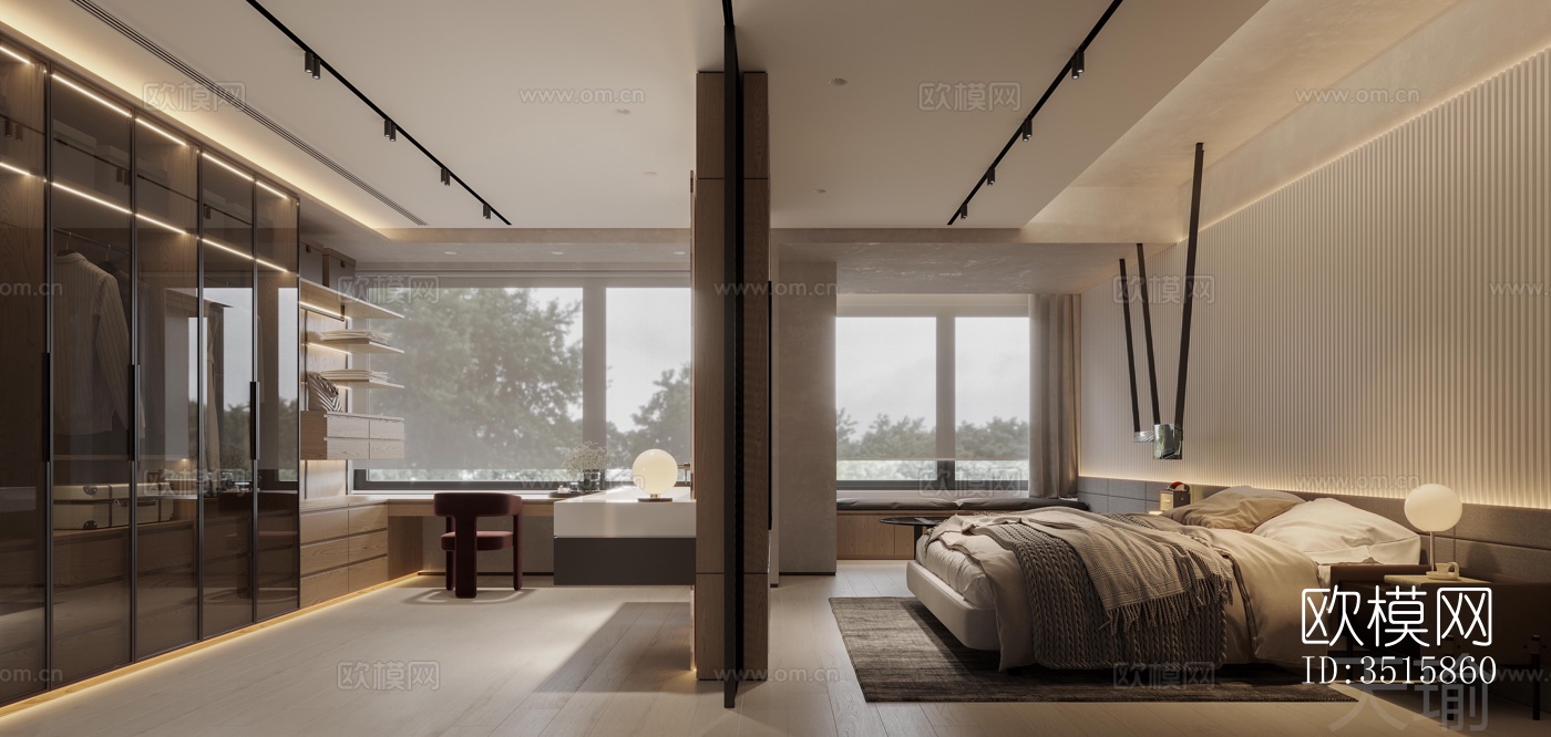 现代平层效果图下载（渲染图7）