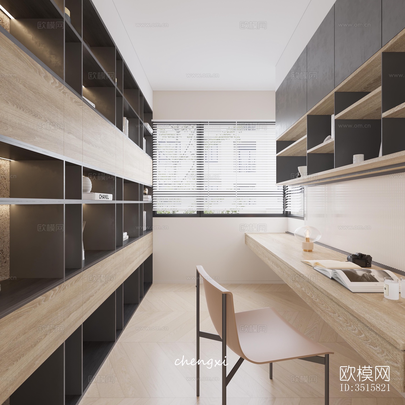 现代平层效果图下载（渲染图4）