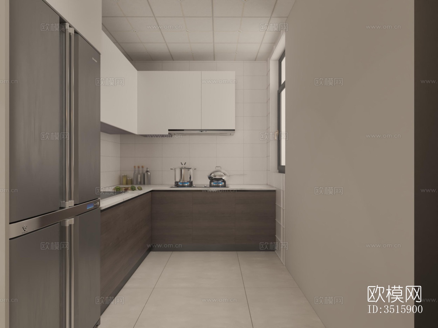 现代平层效果图下载（渲染图9）