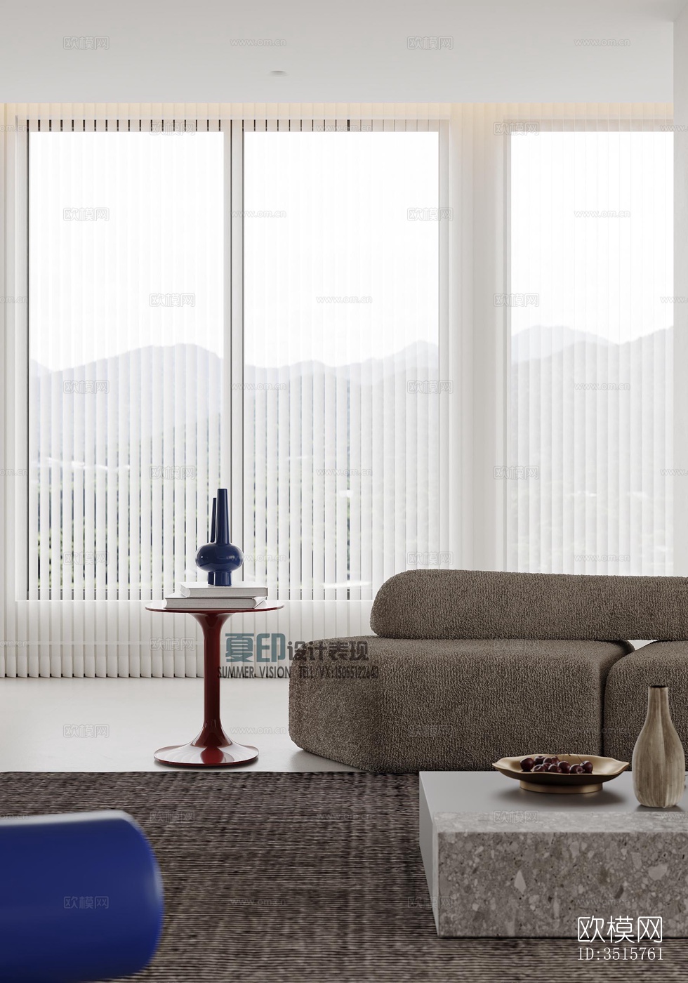 现代平层效果图下载（渲染图9）