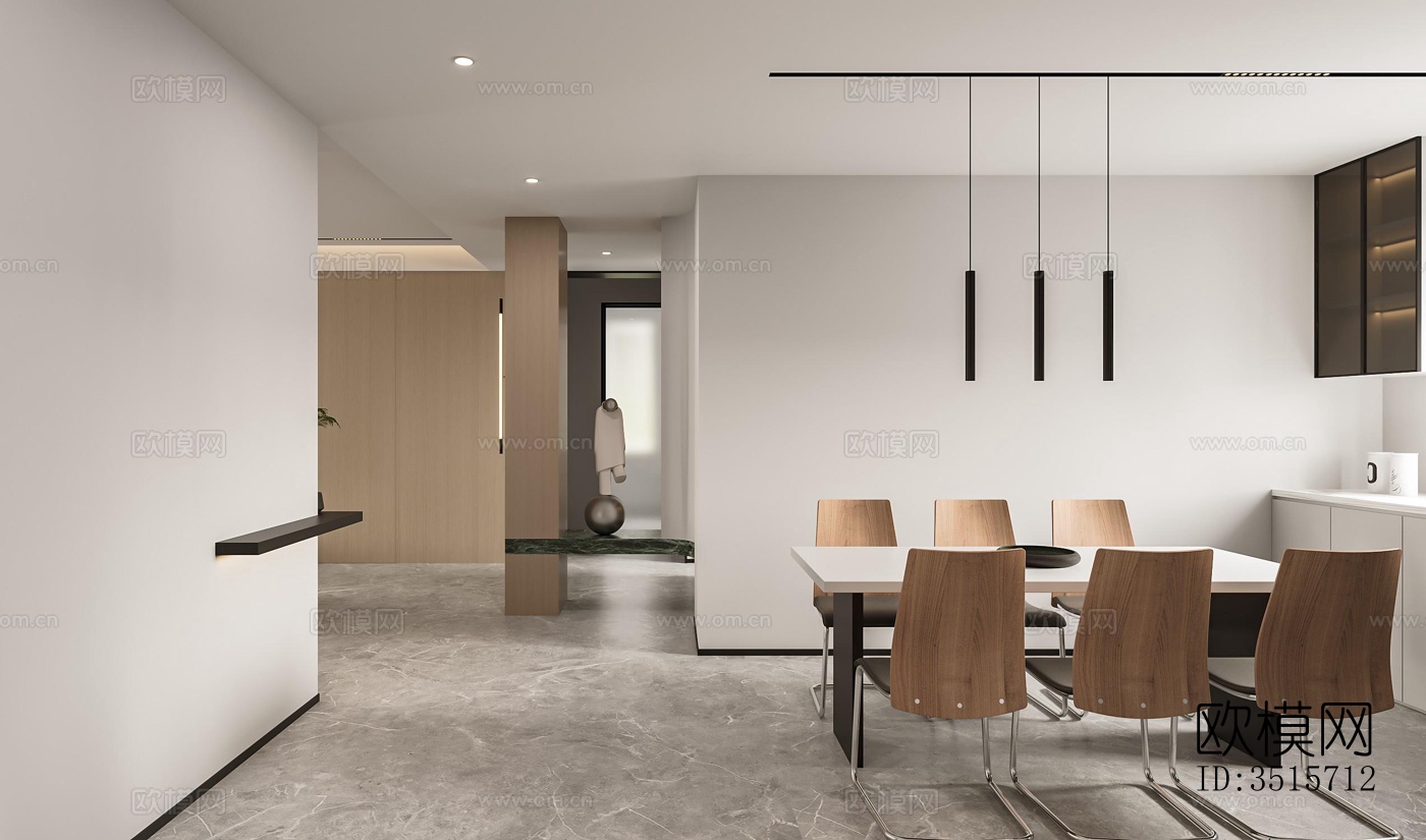 现代平层效果图下载（渲染图7）