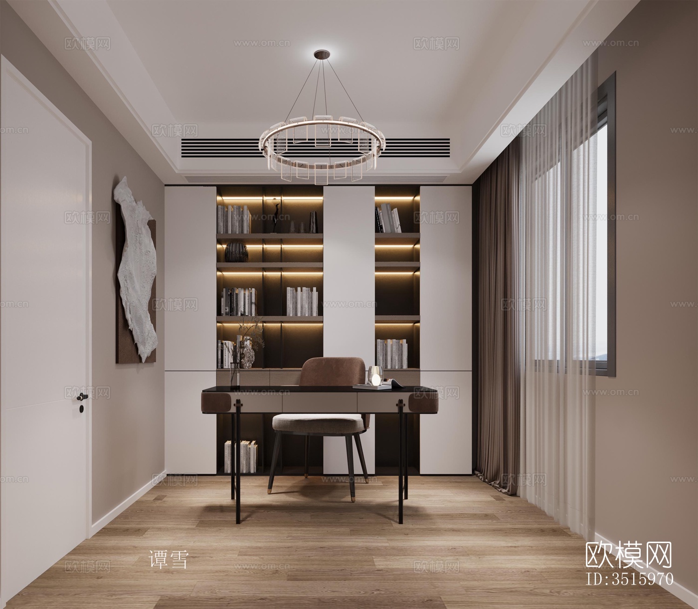 现代平层效果图下载（渲染图3）