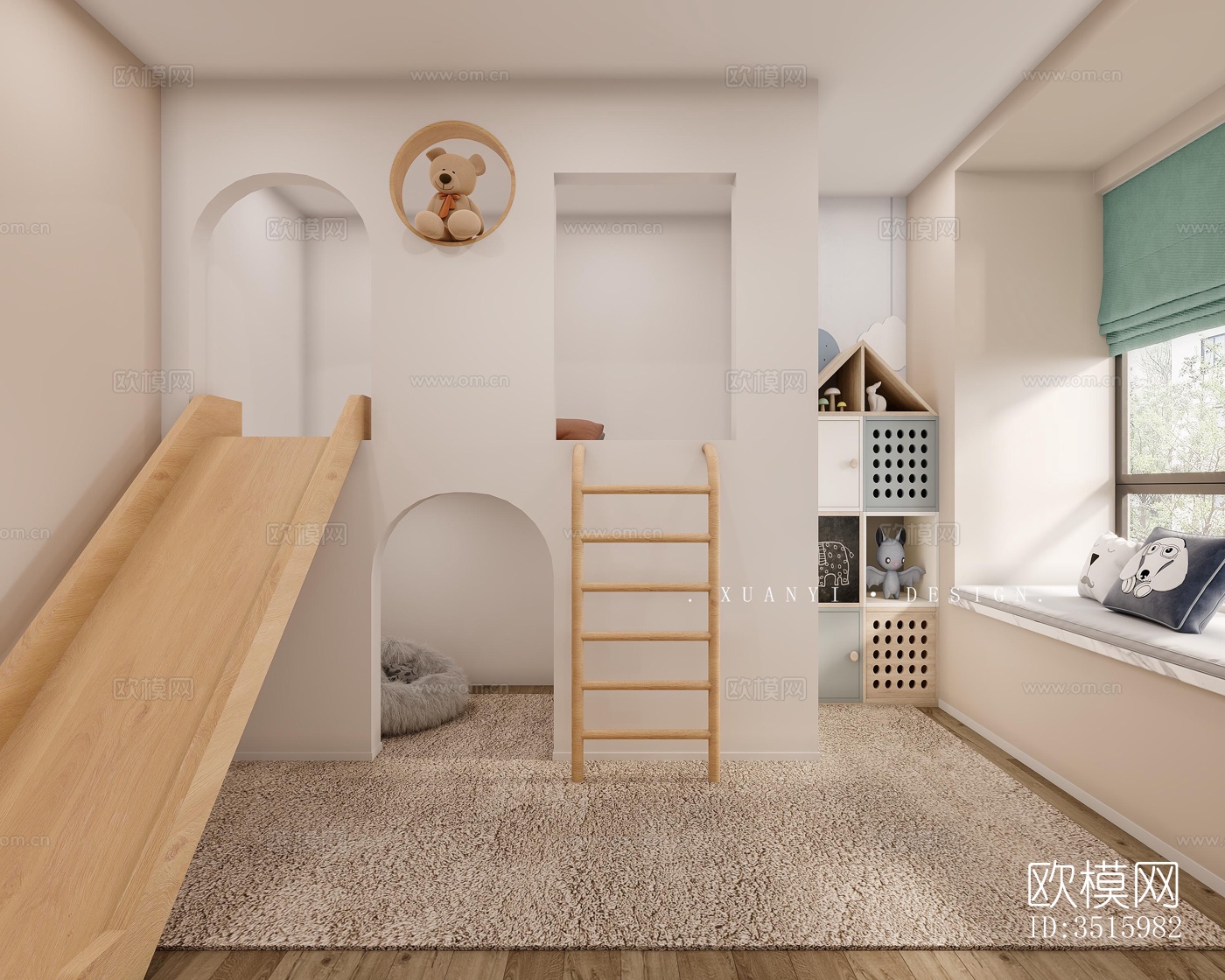 现代平层效果图下载（渲染图5）