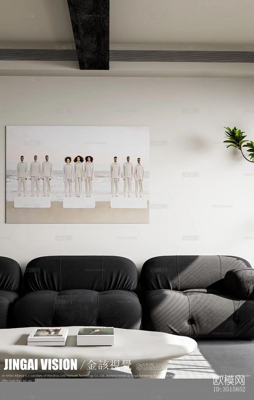 现代平层效果图下载（渲染图5）