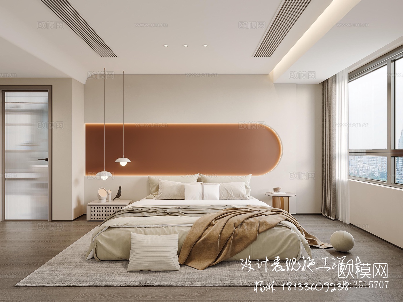 现代平层效果图下载（渲染图6）