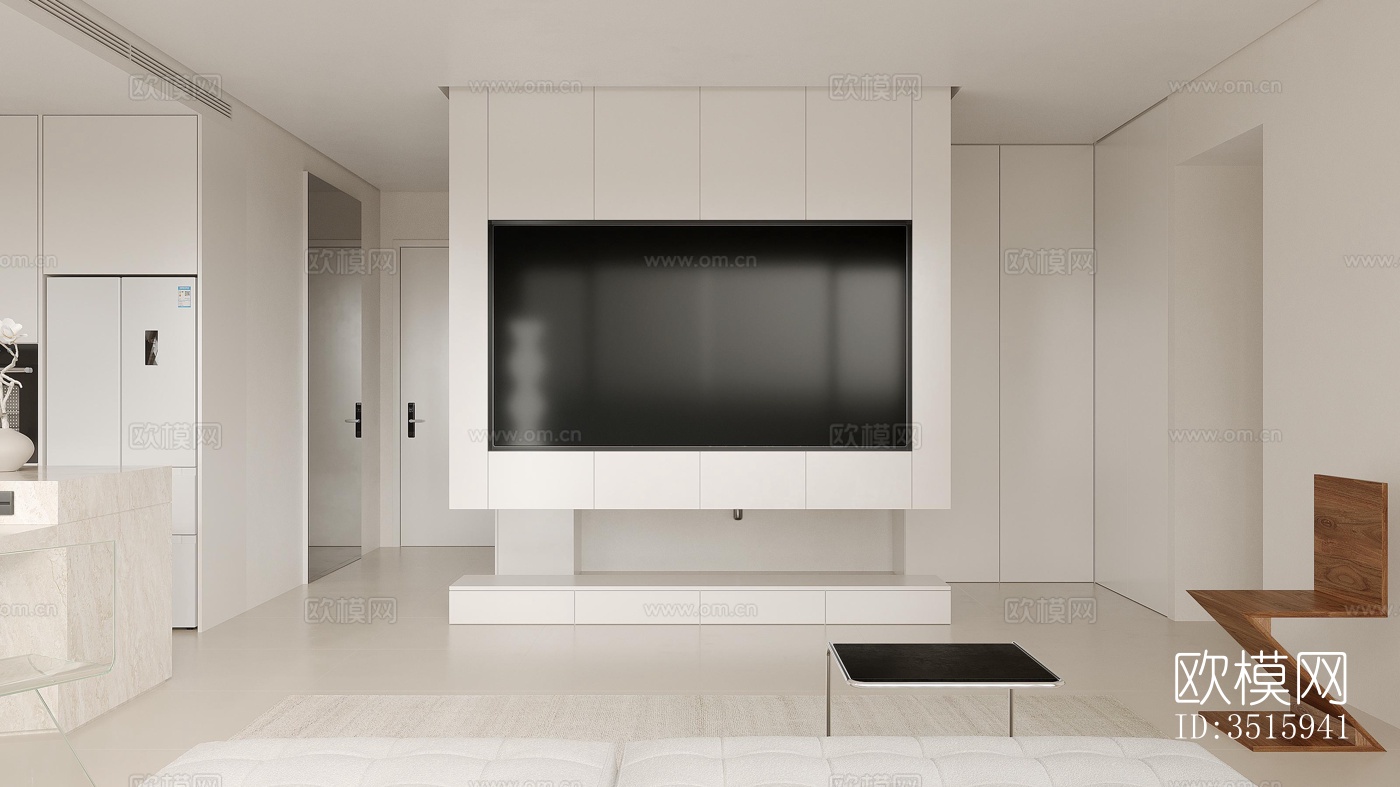 现代平层效果图下载（渲染图3）