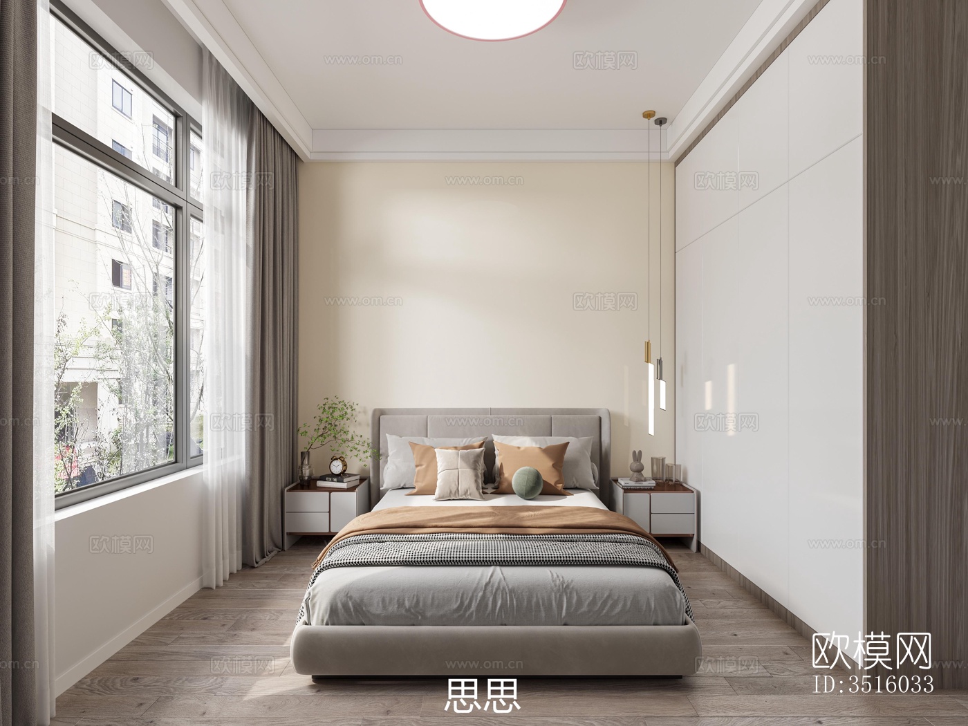 现代平层效果图下载（渲染图5）