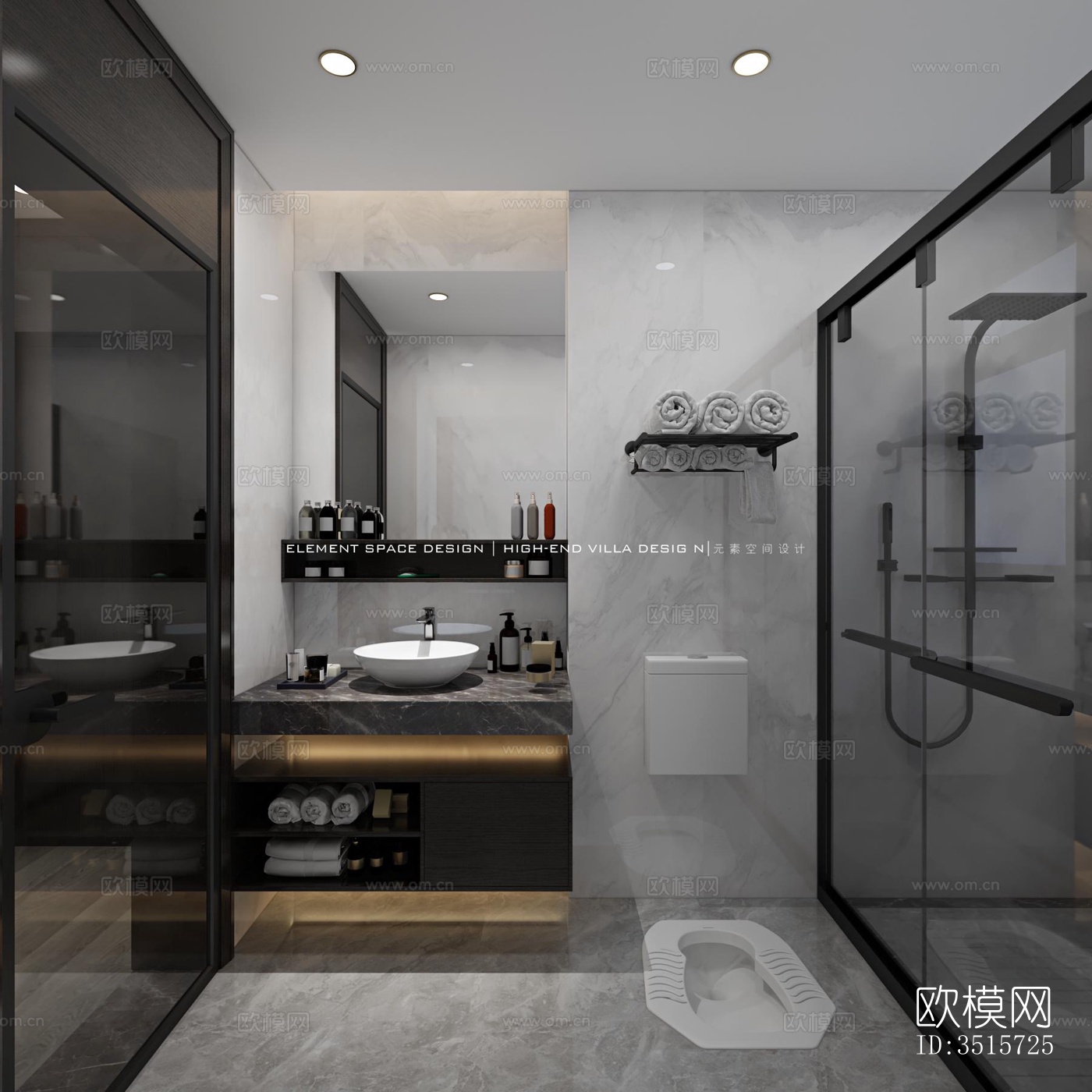 现代平层效果图下载（渲染图10）