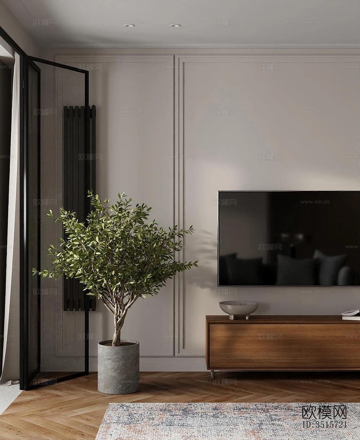 现代平层效果图下载（渲染图16）