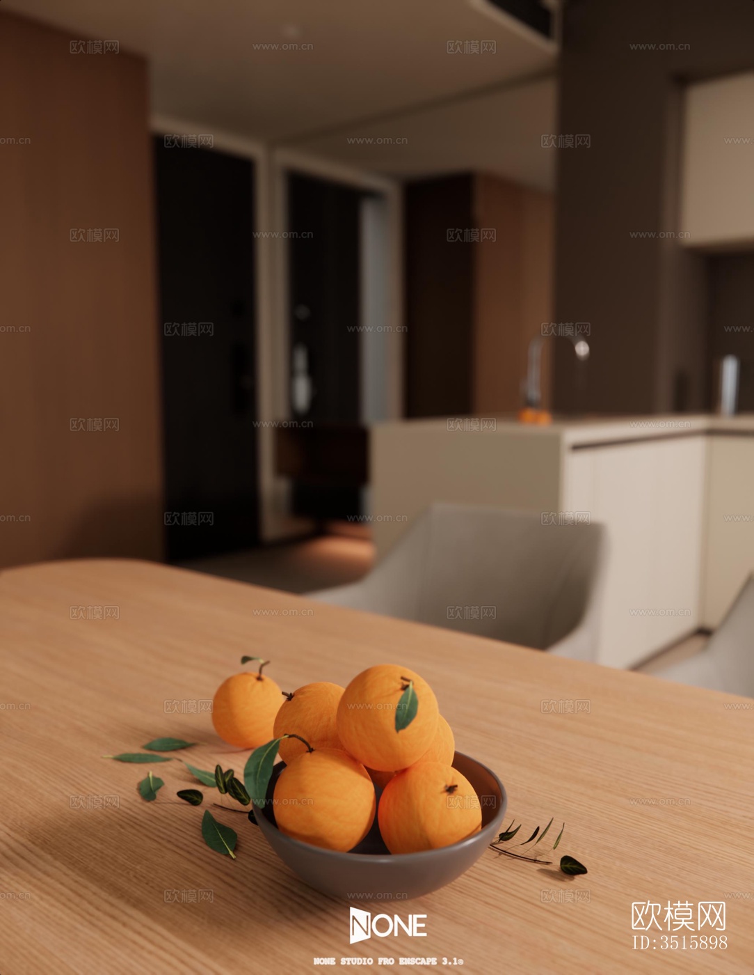 现代平层效果图下载（渲染图5）