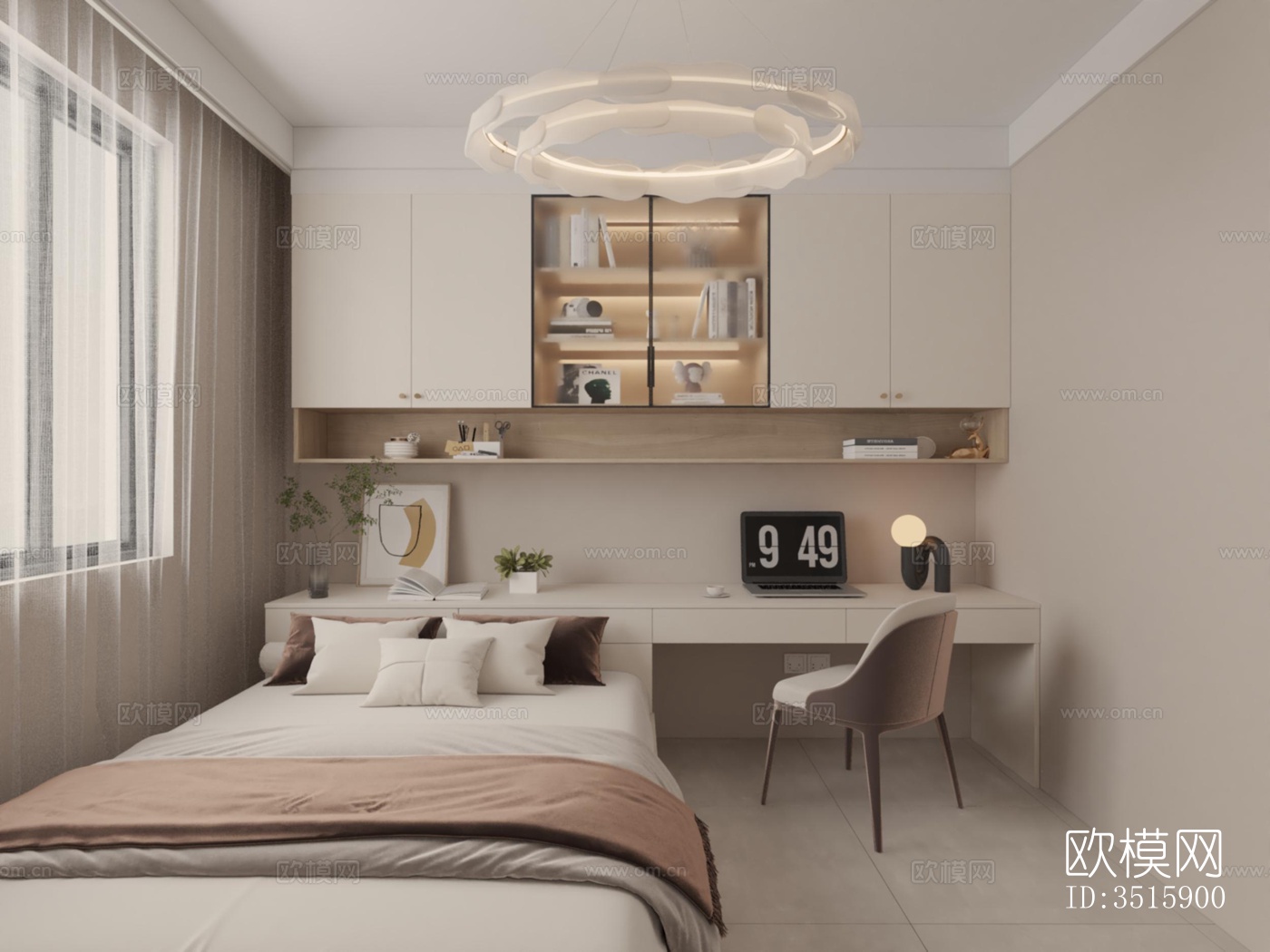 现代平层效果图下载（渲染图11）