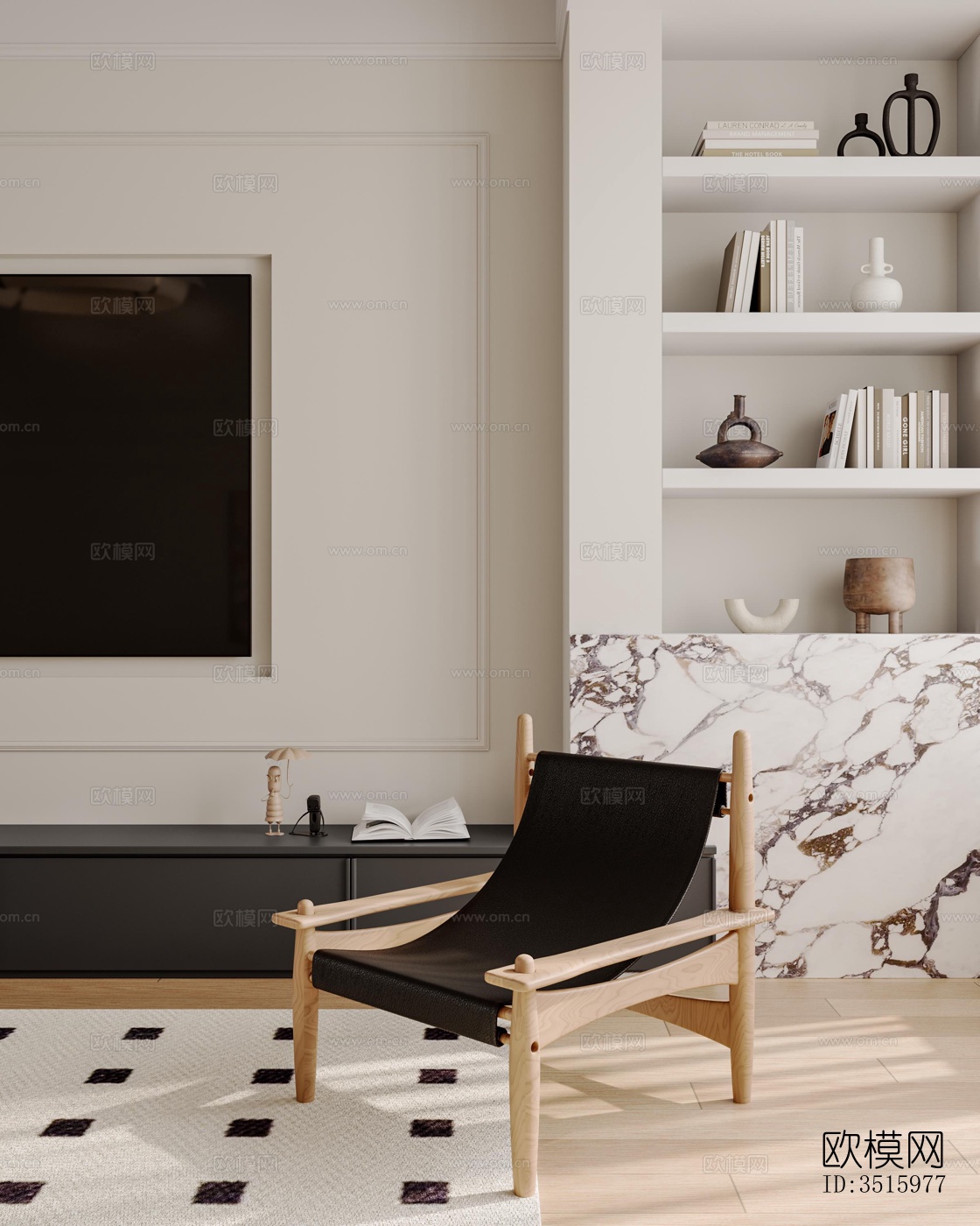 现代平层效果图下载（渲染图5）