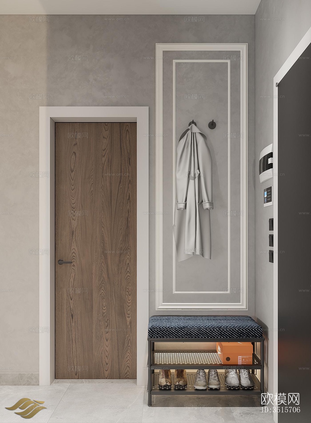 现代平层效果图下载（渲染图13）