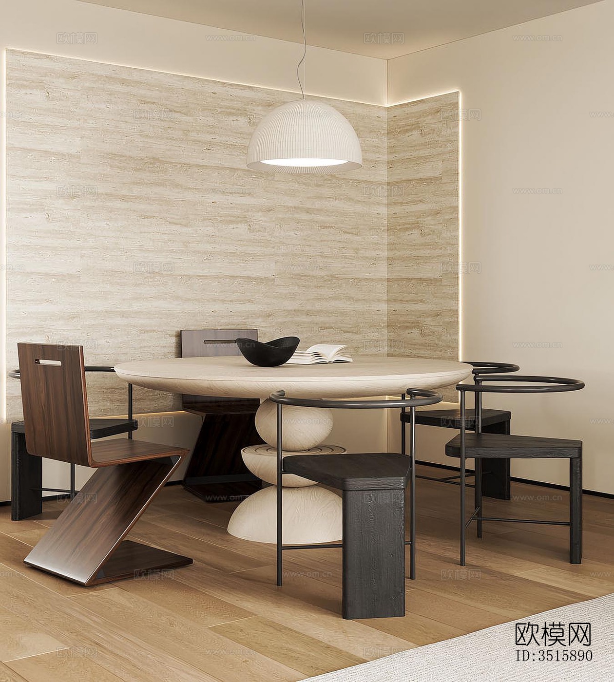 现代平层效果图下载（渲染图2）