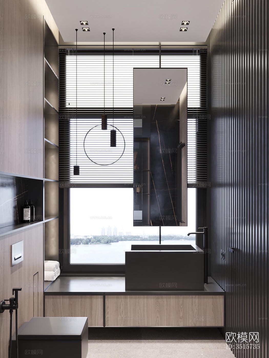 现代平层效果图下载（渲染图18）