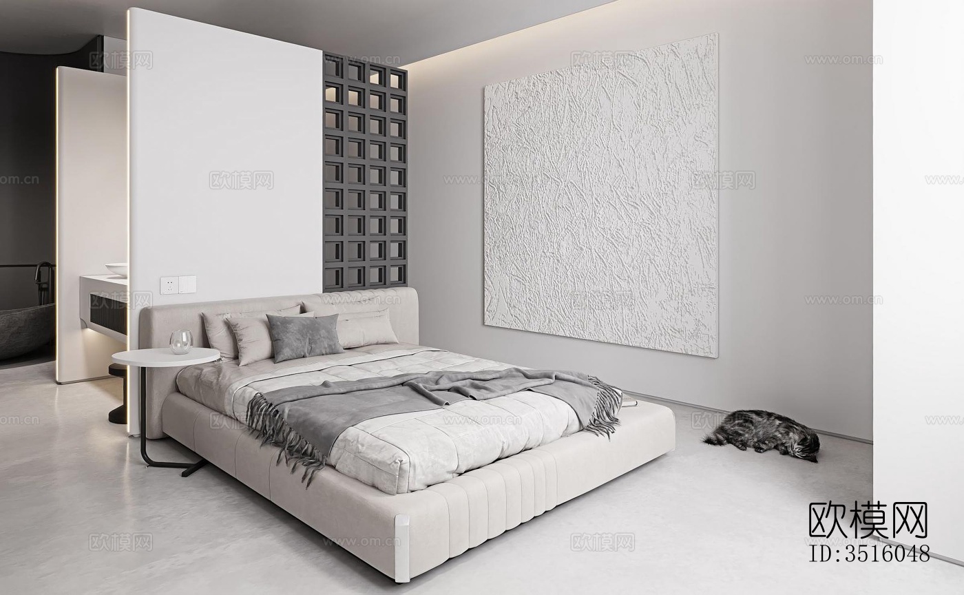 现代平层效果图下载（渲染图3）