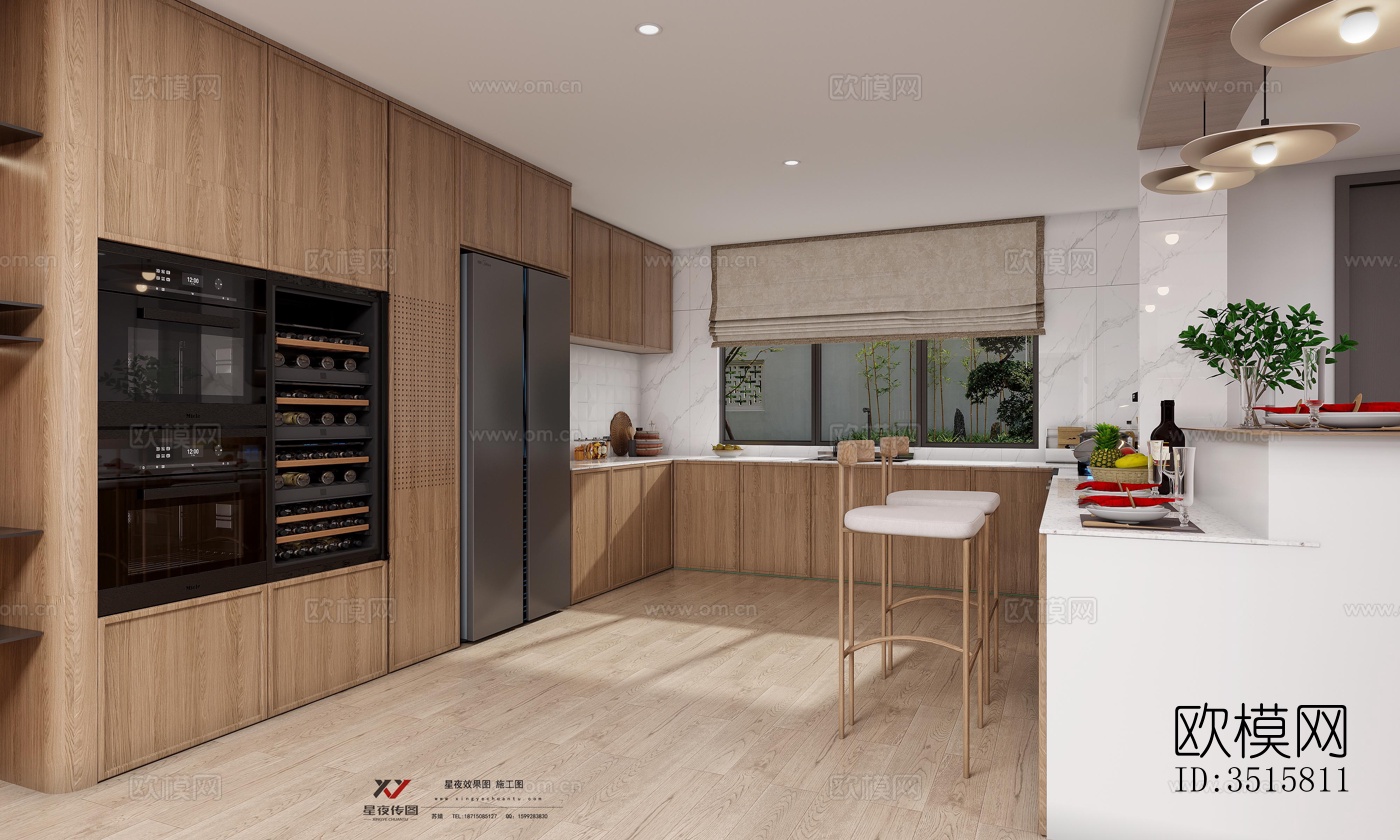 现代平层效果图下载（渲染图4）