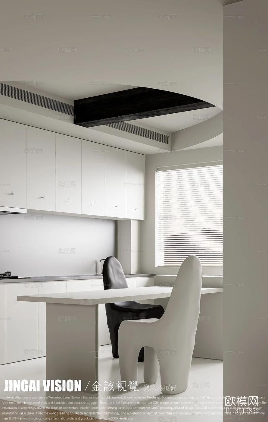 现代平层效果图下载（渲染图1）