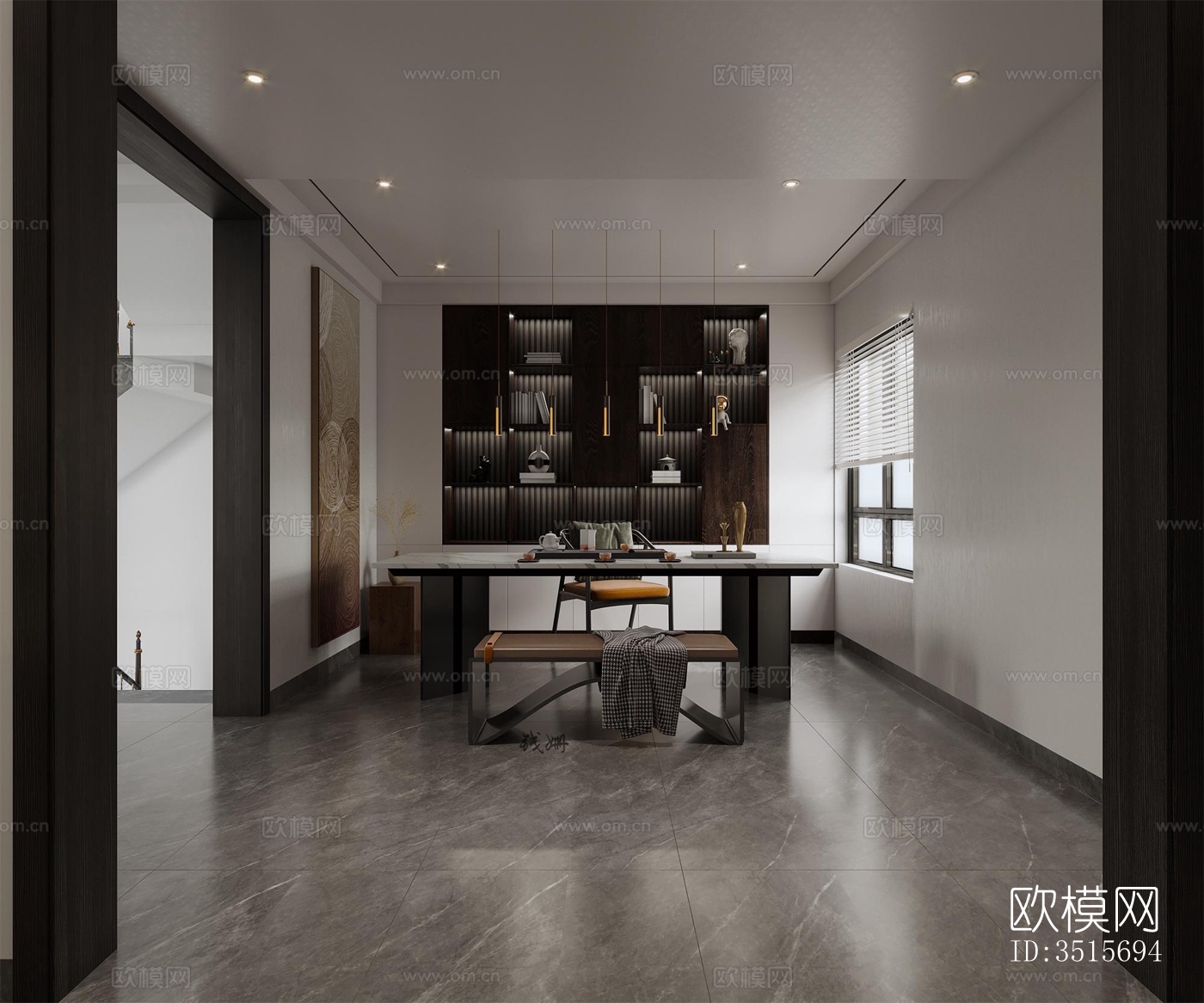 现代平层效果图下载（渲染图14）