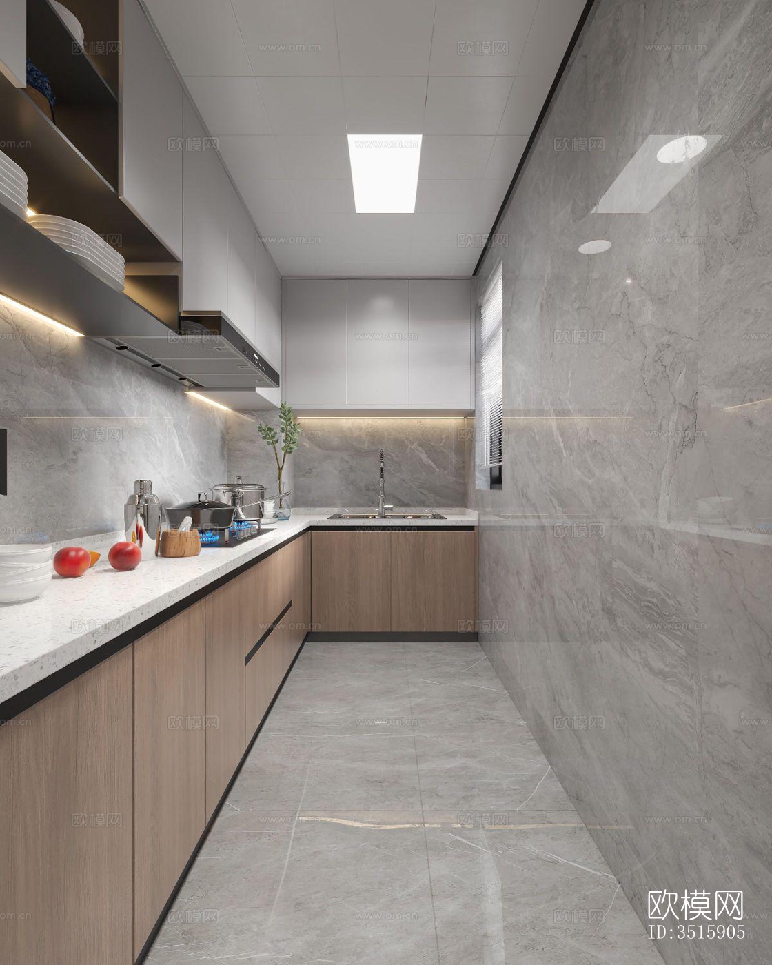 现代平层效果图下载（渲染图5）