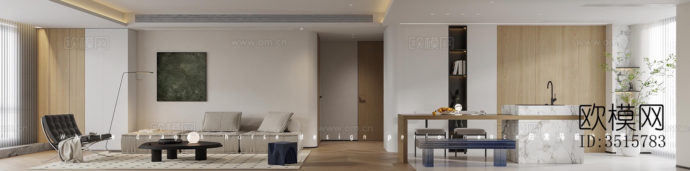 现代平层效果图下载（渲染图2）