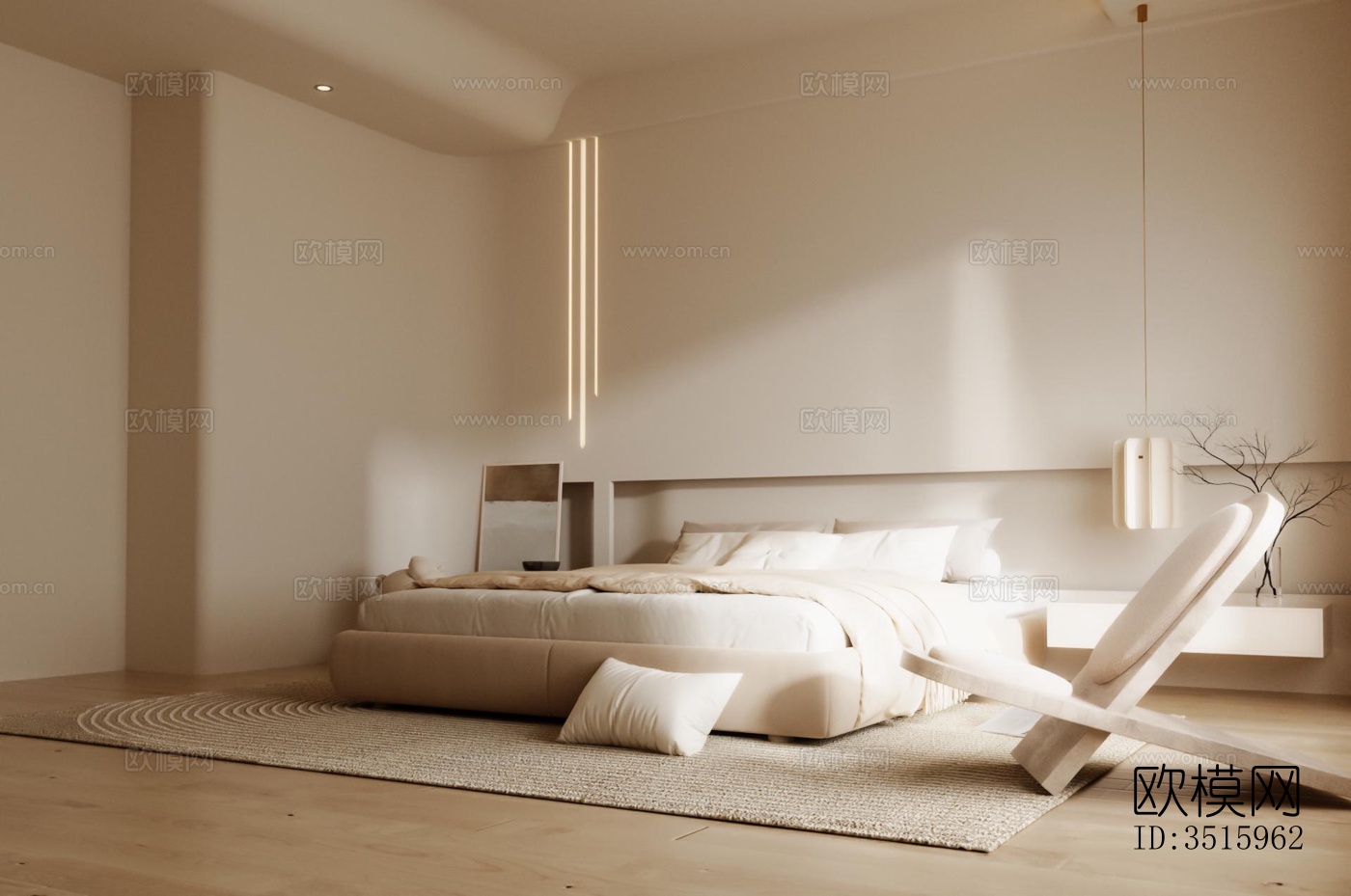 现代平层效果图下载（渲染图3）